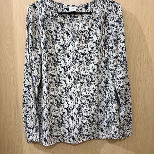 CAbi Black and White Relaxed Blouse